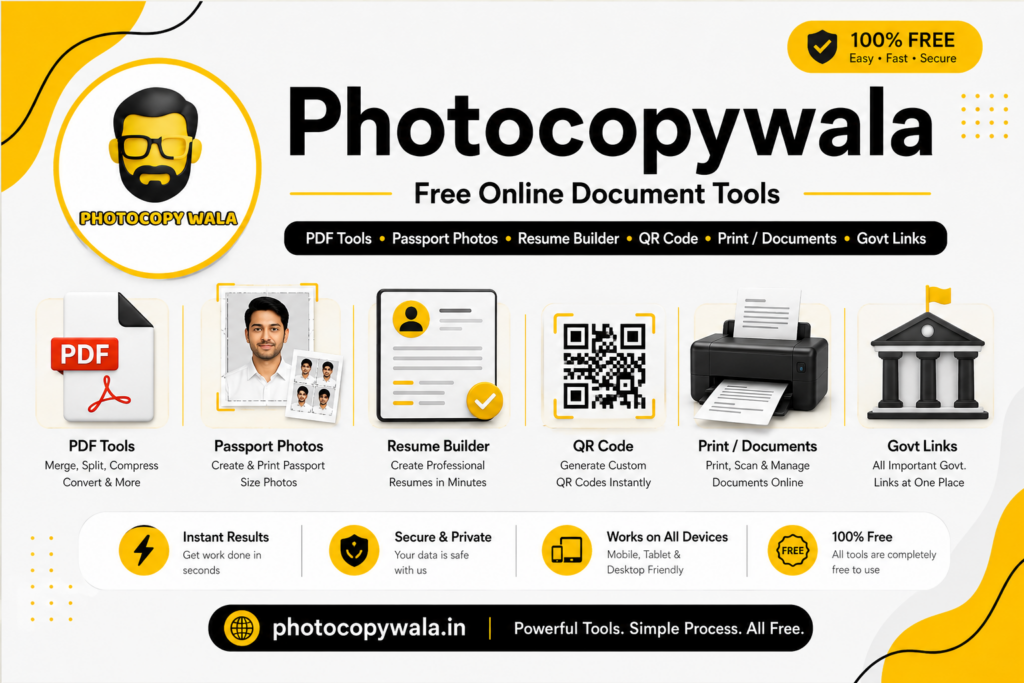 Photocopywala - Online Tools